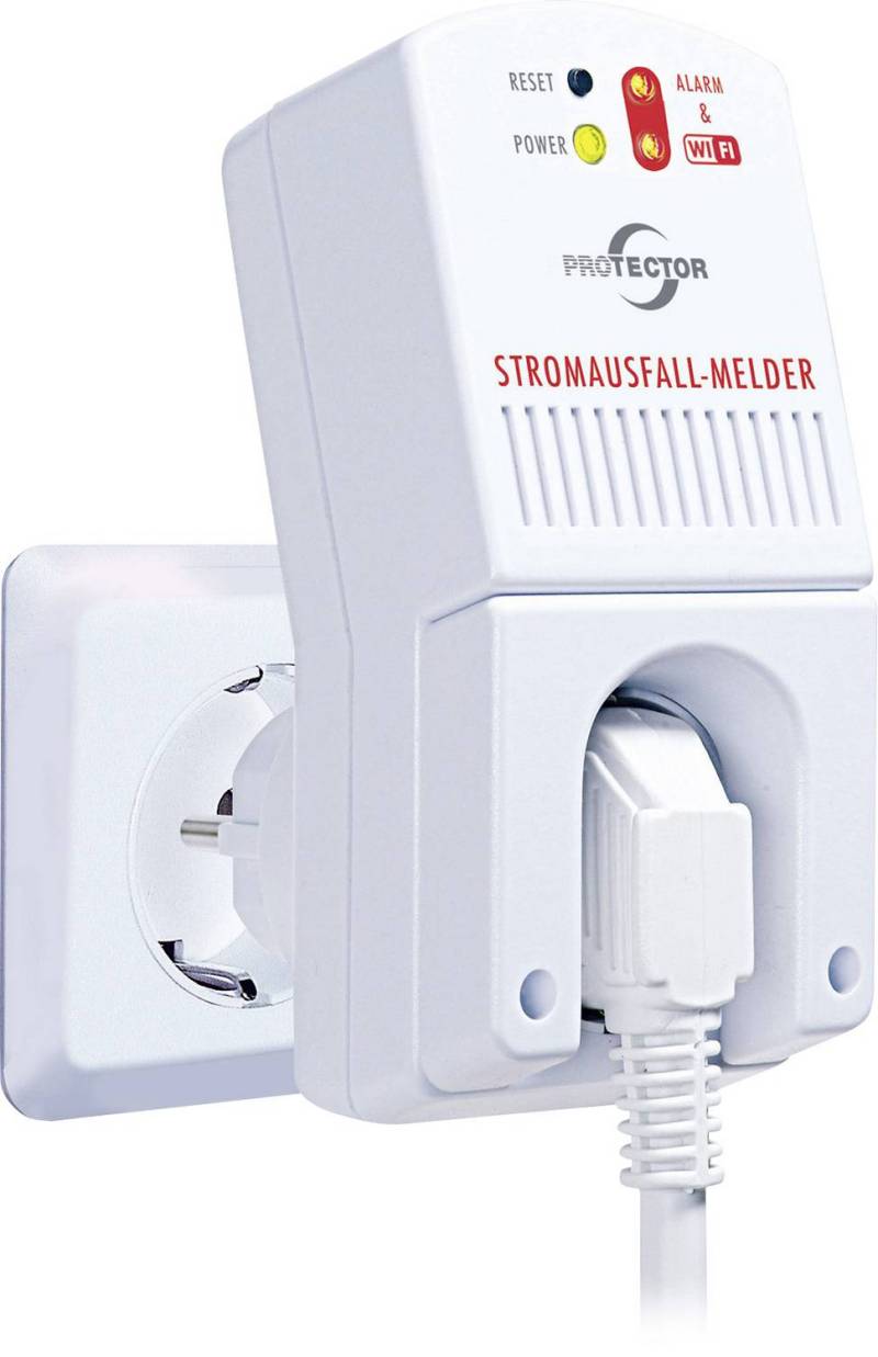 Protector 30003 Stromausfall Melder Steckdose Melder Gefahrenmelder Meldegerät B-Ware von Protector