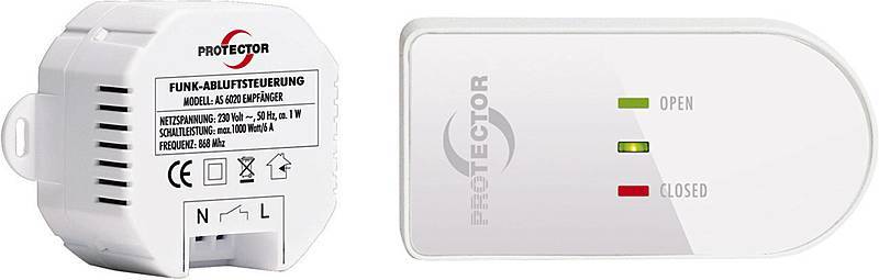 Protector As6020 Funk Abluftsteuerung 230 V 1000 W öffner + Schließer Weiß Braun B-Ware von Protector