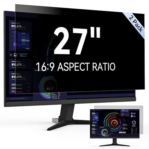 2 Stück Computer Monitor Sichtschutz 27 Zoll Seitenverhältnis 16:9, Anti Blaulicht Blendschutz Displayschutz, Abnehmbarer Blickschutzfolie Sichtschutzfilter Kompatibel mit Lenovo/HP/Dell/Acer/Samsung 2 Stück Computer Monitor Sichtschutz 27 Zoll Seitenverhältnis 16:9, Anti Blaulicht Blendschutz Displayschutz, Abnehmbarer Blickschutzfolie Sichtschutzfilter Kompatibel mit Lenovo/HP/Dell/Acer/Samsung von Protescreen