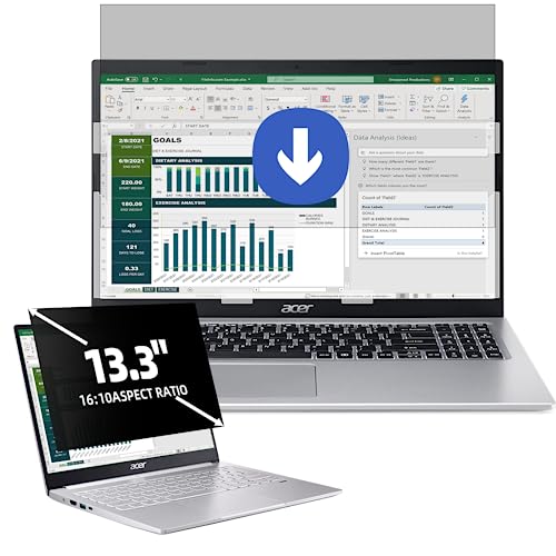 Laptop Sichtschutz 13,3 Zoll Seitenverhältnis 16:10, Anti Blaulicht Blendschutz Displayschutz, Abnehmbarer Blickschutzfolie Sichtschutzfilter Kompatibel mit Lenovo/HP/Dell/Acer/Samsung/Asus/Toshiba von Protescreen