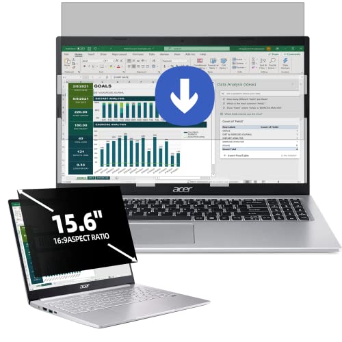 Laptop Sichtschutz 15.6 Zoll Seitenverhältnis 16:9, Anti Blaulicht Blendschutz Displayschutz, Abnehmbarer Blickschutzfolie Sichtschutzfilter Kompatibel mit Lenovo/HP/Dell/Acer/Samsung/Asus/Toshiba von Protescreen