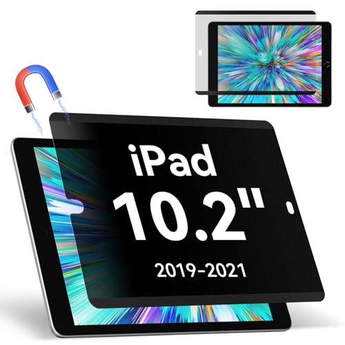 Magnetischer Blickschutzfilter Kompatibel Mit iPad 7./8./9.Generation(10.2Zoll,2019/2020/2021), Abnehmbar Anti Glare Blaulicht Privacy Screen Displayschutz Sichtschutz Bubble-Free Wiederverwendbarer von Protescreen