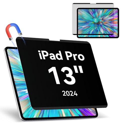 Magnetischer Blickschutzfilter Kompatibel Mit iPad Pro 13 Zoll M4 (2024), Abnehmbar Anti Glare Blaulicht Privacy Screen Displayschutz Sichtschutz Bubble-Free Wiederverwendbarer von Protescreen