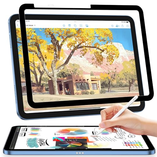 Papier Folie Kompatibel mit iPad 10. Generation 10,9 Zoll 2022, Nanoadsorption Matte Papierfolie Schutzfolie Displayschutz Film Feel Paper Blendfreiem Screen Protector, Keine Blasen von Protescreen