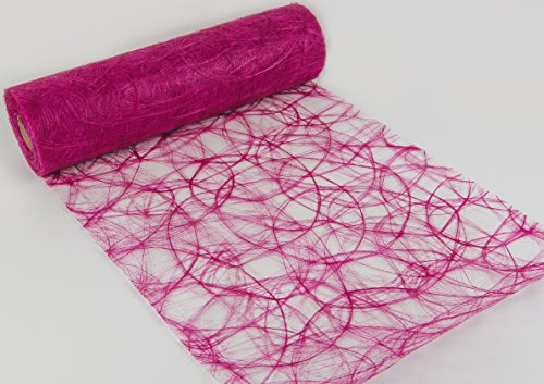 Protinam Sizoweb Tischläufer Tischband 25 Meter Rolle zur Dekoration für verschiedene Anlässe wie Ostern, Weihnachten, Hochzeit oder Taufe (Maße: 30 cm x 25 m, besonders robust), Farbe: Pink von Protinam