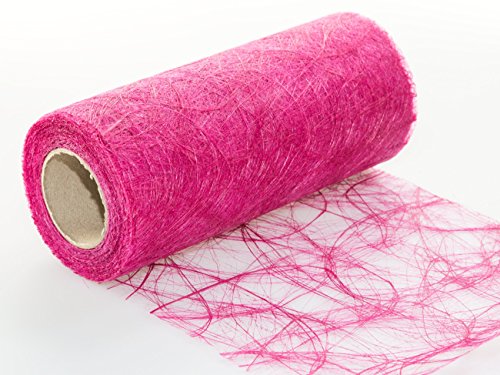 Protinam Sizoweb 20cm x 20m Tischläufer Tischband in Farben zur Dekoration wie Sommer, Ostern, Weihnachten oder Hochzeiten abgelängt (20m, Fuchsia 3450) von Protinam