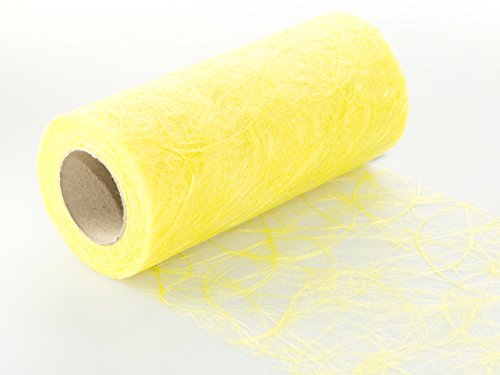 Sizoweb 20cm breit 5m oder 20m lang Tischläufer Tischband in unterschiedlichen Farben zur Dekoration wie Grillen, Sommer, Ostern, Weihnachten oder Hochzeiten manuell abgelängt durch Protinam (20m, gelb 8051) von Protinam
