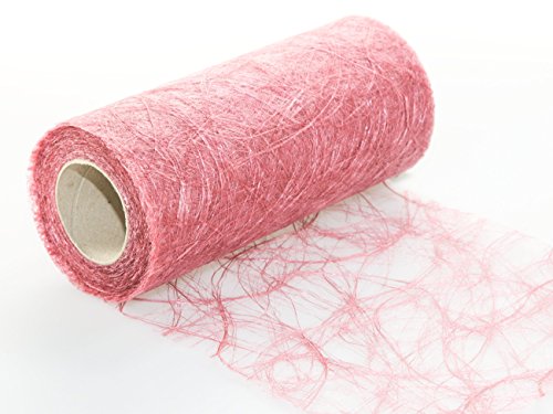 Sizoweb 20cm breit 5m oder 20m lang Tischläufer Tischband in unterschiedlichen Farben zur Dekoration wie Grillen, Sommer, Ostern, Weihnachten oder Hochzeiten manuell abgelängt durch Protinam (20m, altrosa 3050) von Protinam
