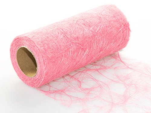 Protinam Sizoweb 20cm x 20m Tischläufer Tischband in Rosa zur Dekoration wie Sommer, Ostern, Weihnachten oder Hochzeiten abgelängt (20m, rosa 3030) von Protinam