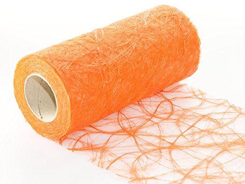 Protinam 20cm breit x 5m oder 20m lang Tischlufer in Orange aus Kunstfaser, Modern, zur Dekoration wie Grillen, Sommer, Ostern, Weihnachten oder Hochzeiten, maschinell waschbar von Protinam