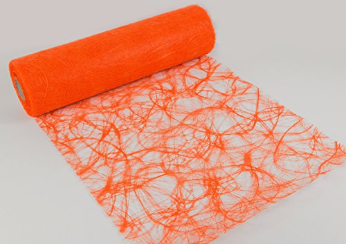 Sizoweb Tischläufer in unterschiedlichen Farben, 30 cm breit, 5 oder 20 m lang 20 m orange 8280 von Protinam