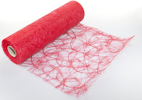 Sizoweb Tischläufer in unterschiedlichen Farben, 30 cm breit, 5 oder 20 m lang 5,0 m hellrot 3310 von Protinam