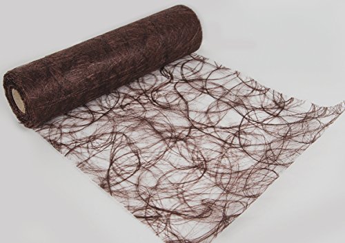 Sizoweb 30cm breit 5m oder 20m lang Tischläufer Tischband in unterschiedlichen Farben zur Dekoration wie Grillen, Sommer, Ostern, Weihnachten oder Hochzeiten manuell abgelängt durch Protinam (5m, braun 2700) von Protinam