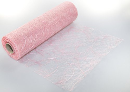 Protinam Tischläufer zartrosa Sizoweb puderrosa 5,0 m Klassisch Rosa Einfarbig Synthetisch von Protinam