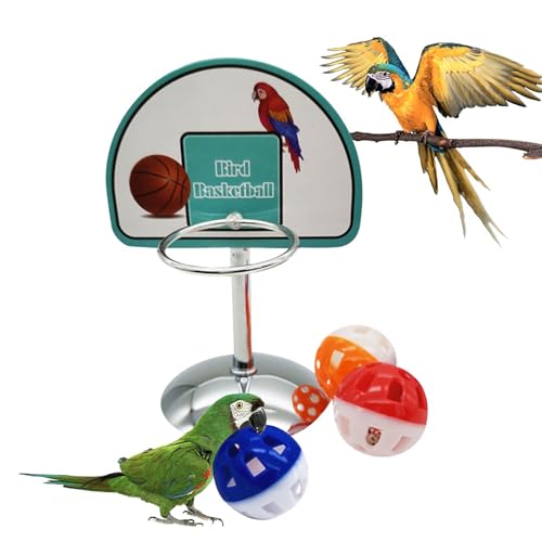 Protoence Basketballkorb Spielzeug | Basketballständer Für Nymphensittiche Spielzeug - Interaktive Beschäftigung Für Nymphensittiche Und Conure en Im Käfig Sowie Innen- Und Außenbereich von Protoence