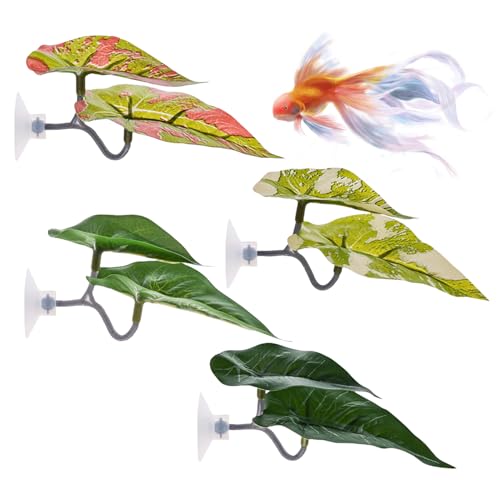 Protoence Betta Blatt Hängematte - Laichplatz Für Bettafische,Dekoratives Guppy Ruhebett Für Die Zucht 4er Set von Protoence