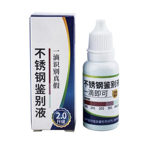 Protoence Edelstahl Prüfflüssigkeit, 15ml Analyseflüssigkeit für Geschirr, Nachweisreagenz zur Ermittlung von Sanitärkeramik Geschirr und Edelstahlanalyse Protoence Edelstahl Prüfflüssigkeit, 15ml Analyseflüssigkeit für Geschirr, Nachweisreagenz zur Ermittlung von Sanitärkeramik Geschirr und Edelstahlanalyse von Protoence