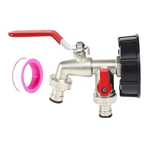 Protoence Gartenschlauch Verteiler | Zapfhahn Verteiler Adapter Mit Ventilen - Rostbeständige Metallbewässerungsteile Für Garten Camping Gewächshaus Auto Waschen von Protoence