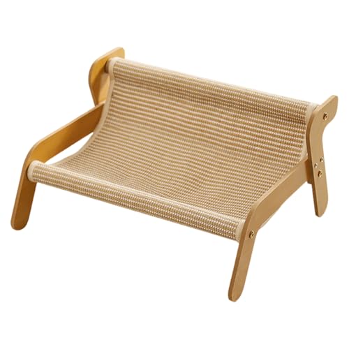 Protoence Katzensofa als Kratzbrett, Lounge zum Krallenschleifen, Sisal Holz Multifunktionaler Möbelschoner Kuschelsofa Gegen Langeweile Bei Hauskatzen Beschäftigung von Protoence