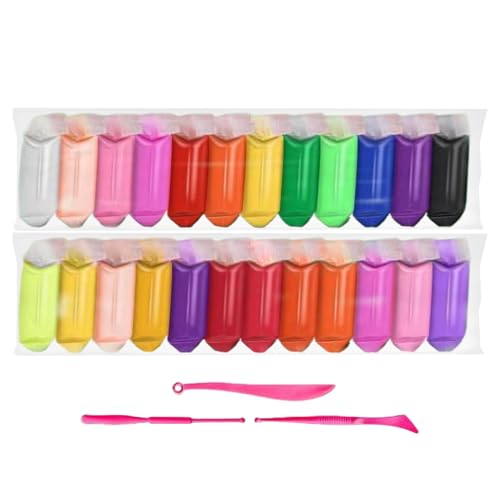 Protoence Kinder Knet-Set Modelliermasse - Mehrfarbige Modelliermasse Für Kinder - Sicherer Nicht-Klebender Kreativknete Für Mädchen Erwachsene Schule Freizeitgestaltung Protoence Kinder Knet-Set Modelliermasse - Mehrfarbige Modelliermasse Für Kinder - Sicherer Nicht-Klebender Kreativknete Für Mädchen Erwachsene Schule Freizeitgestaltung von Protoence