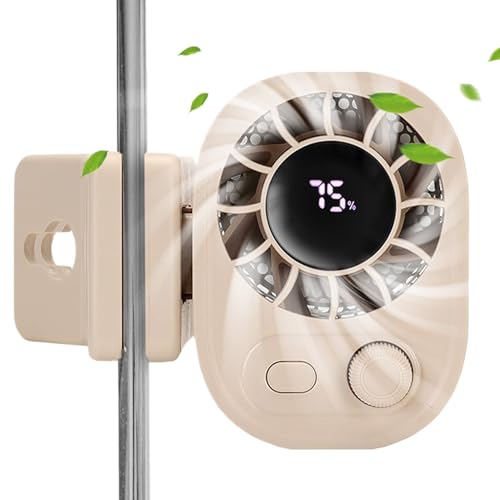 Protoence Kompakter Klemmventilator - Wiederaufladbarer Klemmventilator Tragbar - Leises Kühlsystem Mehrfachstufen Für Camping Zuhause Yoga Kinder Senioren Bei Warmem Wetter von Protoence