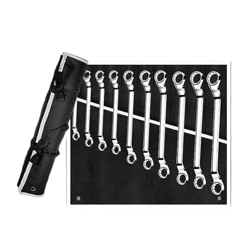 Protoence Ratchet Set - 10-Teiliges Doppelringschlüssel-Set Mit Aufbewahrungsbox - Chrom-Vanadium-Stahl Werkzeuge für Fahrradwartung und Landmaschinen Protoence Ratchet Set - 10-Teiliges Doppelringschlüssel-Set Mit Aufbewahrungsbox - Chrom-Vanadium-Stahl Werkzeuge für Fahrradwartung und Landmaschinen von Protoence