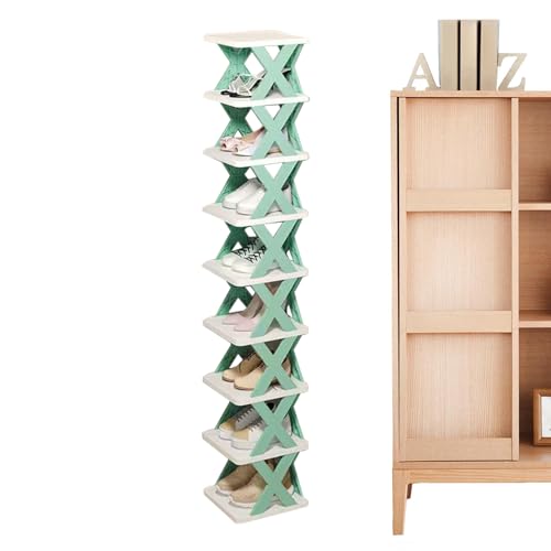 Protoence Schmaler Schuhaufbewahrung | Klappbarer Regalorganizer Für Hausschuhe Mit Höhe,Multifunktionaler Eingangs Ständerhalter Für Wohnmobile Kleine Wohnung Badezimmer Ecke Protoence Schmaler Schuhaufbewahrung | Klappbarer Regalorganizer Für Hausschuhe Mit Höhe,Multifunktionaler Eingangs Ständerhalter Für Wohnmobile Kleine Wohnung Badezimmer Ecke von Protoence