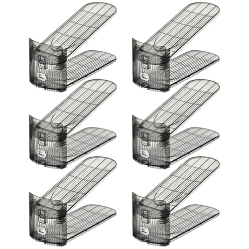 Protoence Schuhplatzsparer - Schuhorganizer 6er Set,Zweischichtig Höhenverstellbar Stapelbar Aufbewahrung von Protoence
