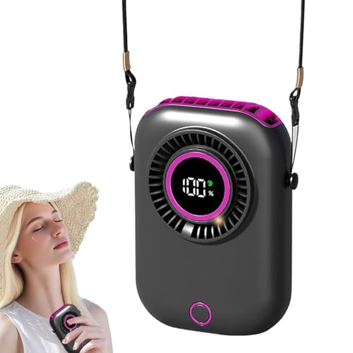 Protoence Tragbarer Ventilator,Elektrischer Handventilator - 5-Stufen Aufladbarer Digitaldisplay Taille Nacken Kühler Für Camping Reisen Sport & Freizeit Protoence Tragbarer Ventilator,Elektrischer Handventilator - 5-Stufen Aufladbarer Digitaldisplay Taille Nacken Kühler Für Camping Reisen Sport & Freizeit von Protoence