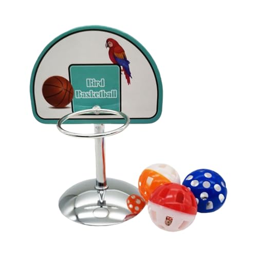 Protoence Vogelspielzeug Basketball - Basketballständer Für Nymphensittiche Spielzeug - Interaktive Beschäftigung Für Nymphensittiche Und Conure Im Käfig Sowie Innen- Und Außenbereich von Protoence