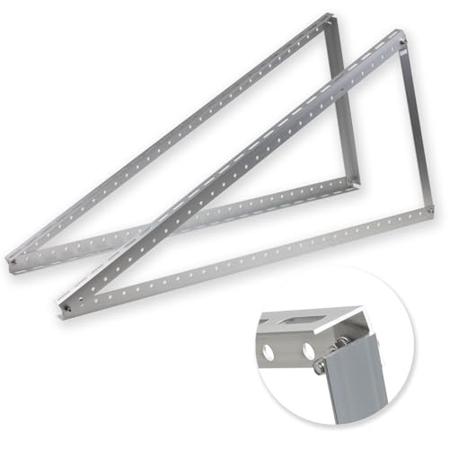 Protron Dreieck Flachdach Halterung Aufständerung verstellbar für Solarmodule PV bis 115cm Breite aus Aluminium - 2 Stück (0% MwSt. gemäß §12 Abs. 3 UStG) von Protron