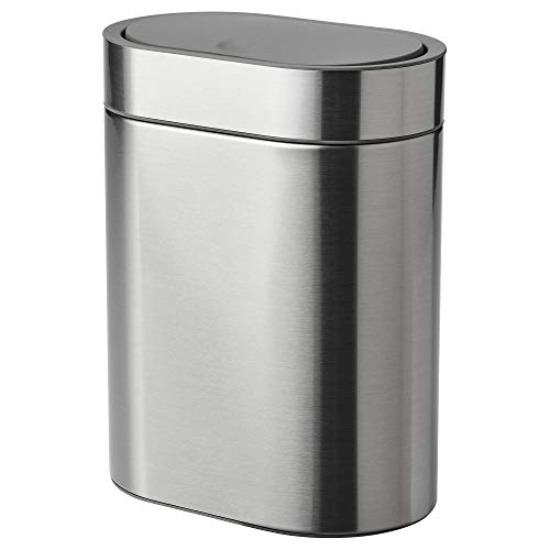 IKEA BROGRUND Touch Top Mülleimer 21x14x27cm Edelstahl von IKEA