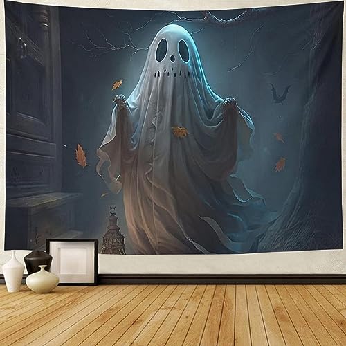 Proumhang Halloween Wandteppich,Horror-Thema Schädel Geist Kürbis Laterne Backdrop,Halloween Fotografie Party Dekoration Backdrop Wanddekor 200cm x 150cm Stil 4 von Proumhang