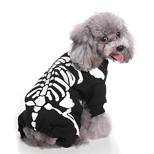 Proumhang Haustier Skelett Kostüm Kostüm für Hund oder Katze Weihnachten Halloween-XL von Proumhang