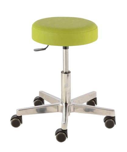 Prova Nova GmbH Roll- und Drehhocker Lille 4440, Sitzhöhe ca. 43-56 cm, Polsterdekor:Dekor Limone von Prova Nova GmbH