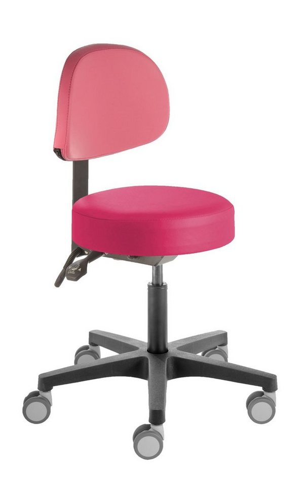 Prova Nova Arbeitshocker Drehhocker Poppi®-swing Dijon 4154, Sitzhöhe ca. 48 - 61 cm,Rückenteil von Prova Nova