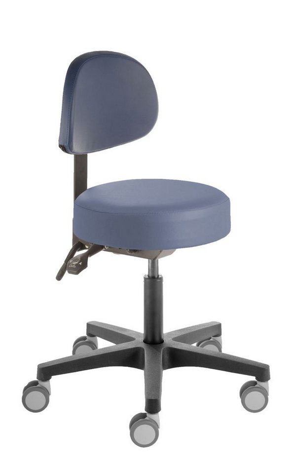 Prova Nova Arbeitshocker Drehhocker Poppi®-swing Dijon 4154, Sitzhöhe ca. 48 - 61 cm,Rückenteil von Prova Nova