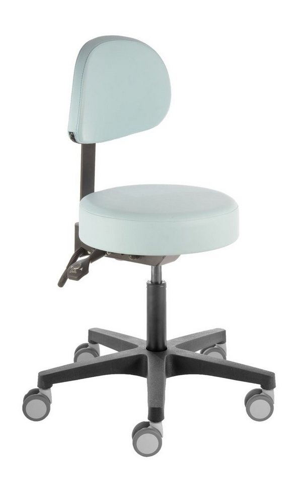 Prova Nova Arbeitshocker Drehhocker Poppi®-swing Dijon 4154, Sitzhöhe ca. 48 - 61 cm,Rückenteil von Prova Nova