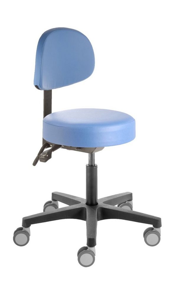 Prova Nova Arbeitshocker Drehhocker Poppi®-swing Dijon 4154, Sitzhöhe ca. 48 - 61 cm,Rückenteil von Prova Nova