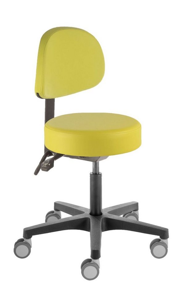 Prova Nova Arbeitshocker Drehhocker Poppi®-swing Dijon 4154, Sitzhöhe ca. 48 - 61 cm,Rückenteil von Prova Nova