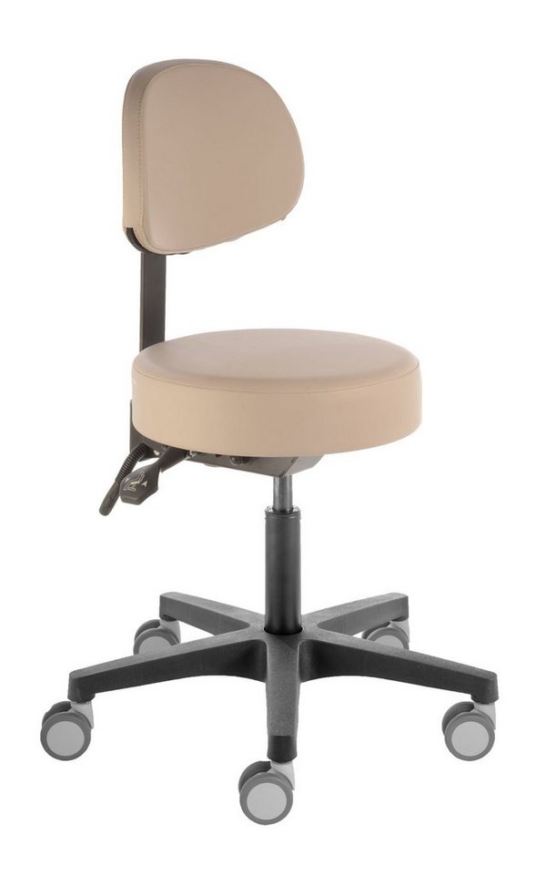 Prova Nova Arbeitshocker Drehhocker Poppi®-swing Dijon 4154, Sitzhöhe ca. 48 - 61 cm,Rückenteil von Prova Nova