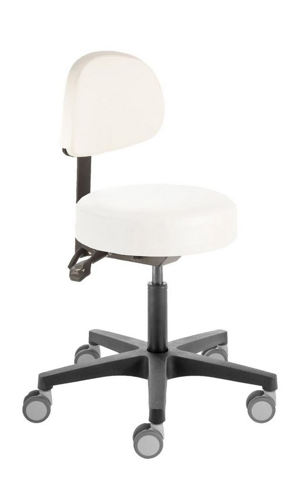 Prova Nova Arbeitshocker Drehhocker Poppi®-swing Dijon 4154, Sitzhöhe ca. 48 - 61 cm,Rückenteil von Prova Nova