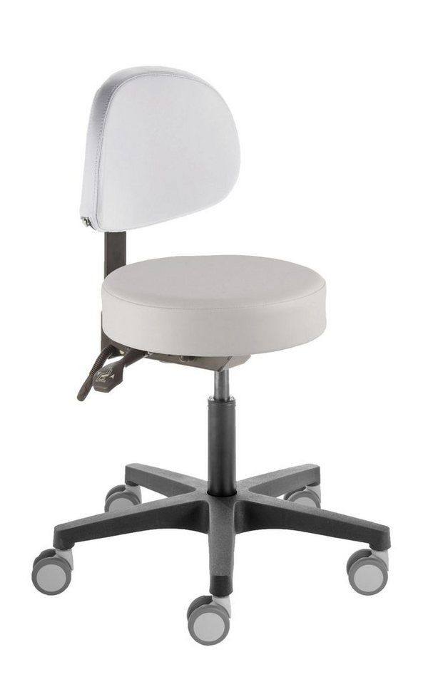 Prova Nova Arbeitshocker Drehhocker Poppi®-swing Dijon 4154, Sitzhöhe ca. 48 - 61 cm,Rückenteil von Prova Nova