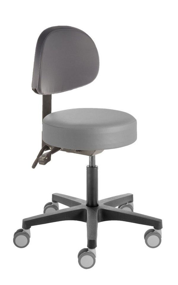 Prova Nova Arbeitshocker Drehhocker Poppi®-swing Dijon 4154, Sitzhöhe ca. 48 - 61 cm,Rückenteil von Prova Nova