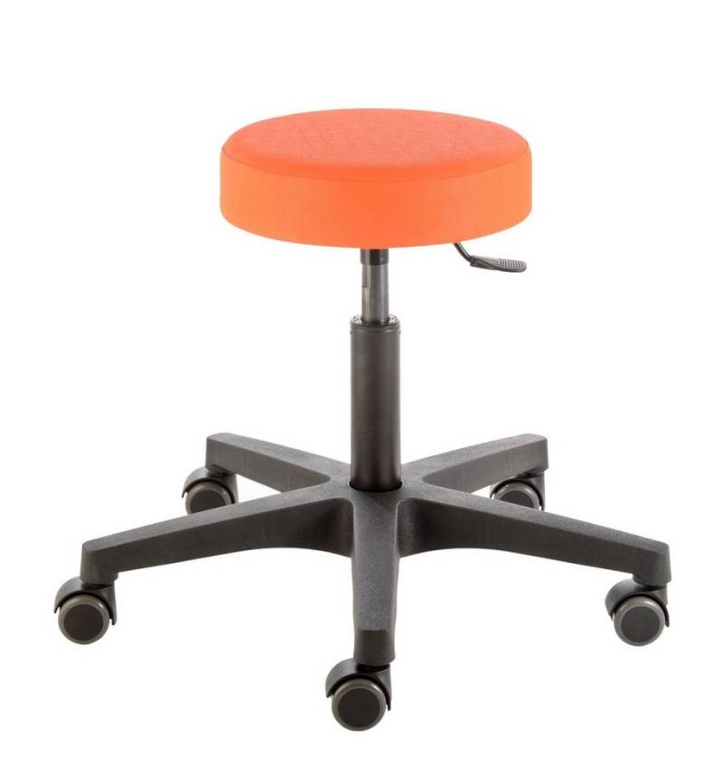 Prova Nova Arbeitshocker Roll- und Drehhocker comfort 4401, Sitzhöhe ca. 46 - 59 cm, Rundsitz von Prova Nova