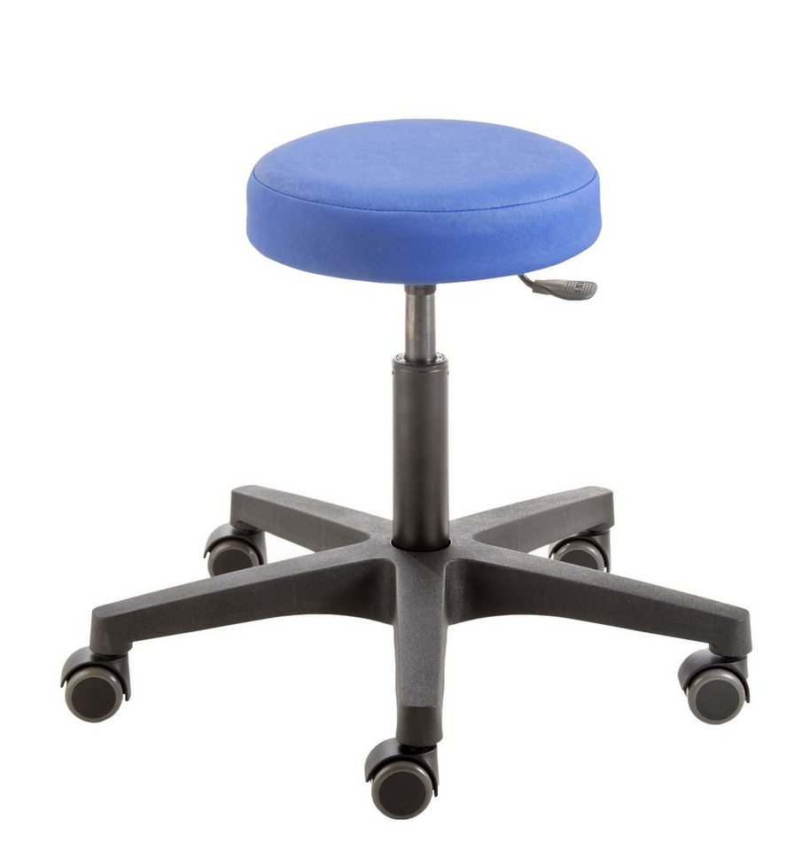Prova Nova Arbeitshocker Roll- und Drehhocker comfort 4401, Sitzhöhe ca. 46 - 59 cm, Rundsitz von Prova Nova