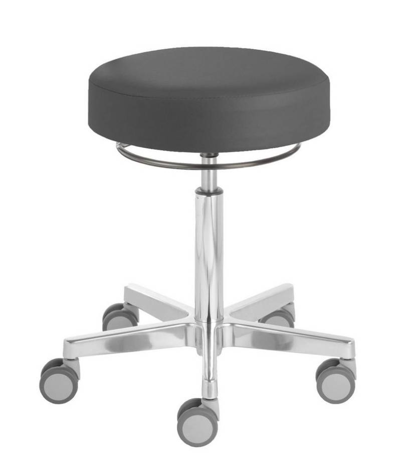 Prova Nova Arbeitshocker Rollhocker Puffi® Le Mans 4381, Sitzhöhe ca. 53 -73 cm, Rollen ø 65mm von Prova Nova