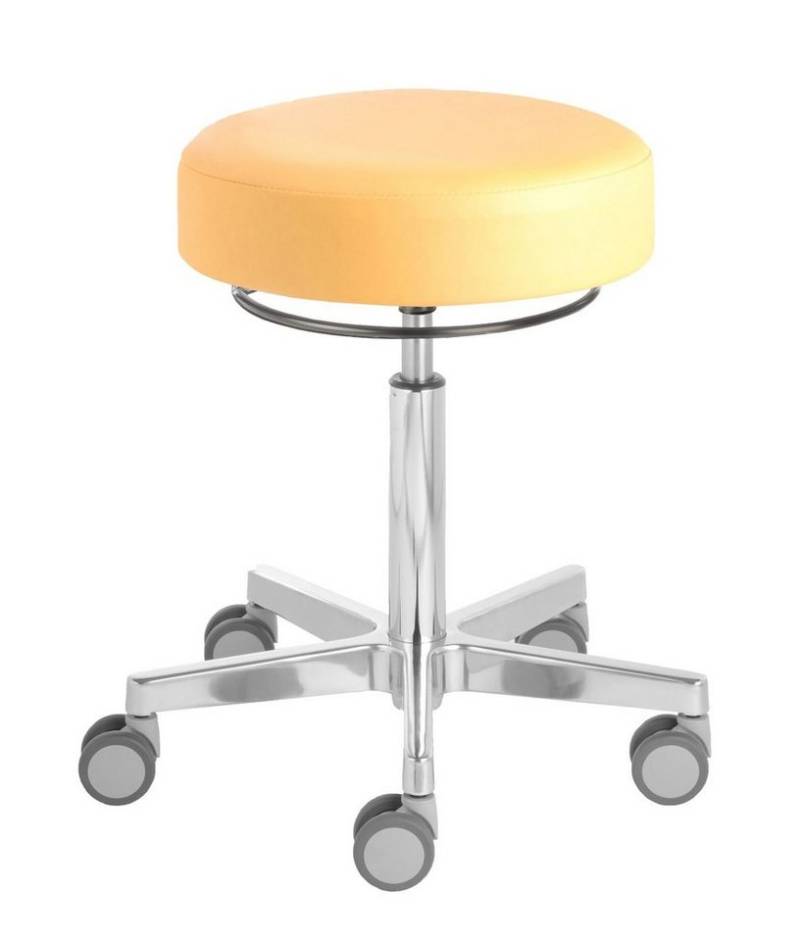 Prova Nova Arbeitshocker Rollhocker Puffi® Le Mans 4381, Sitzhöhe ca. 53 -73 cm, Rollen ø 65mm von Prova Nova