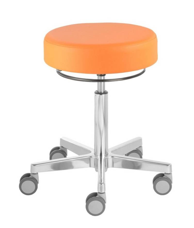 Prova Nova Arbeitshocker Rollhocker Puffi® Le Mans 4381, Sitzhöhe ca. 53 -73 cm, Rollen ø 65mm von Prova Nova