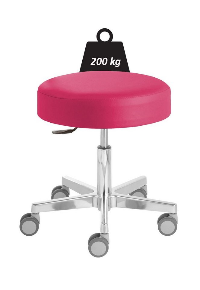Prova Nova Arbeitshocker Rollhocker Puffi® Le Mans heavy 4208, Sitzhöhe ca. 48 -61 cm, 200 kg von Prova Nova